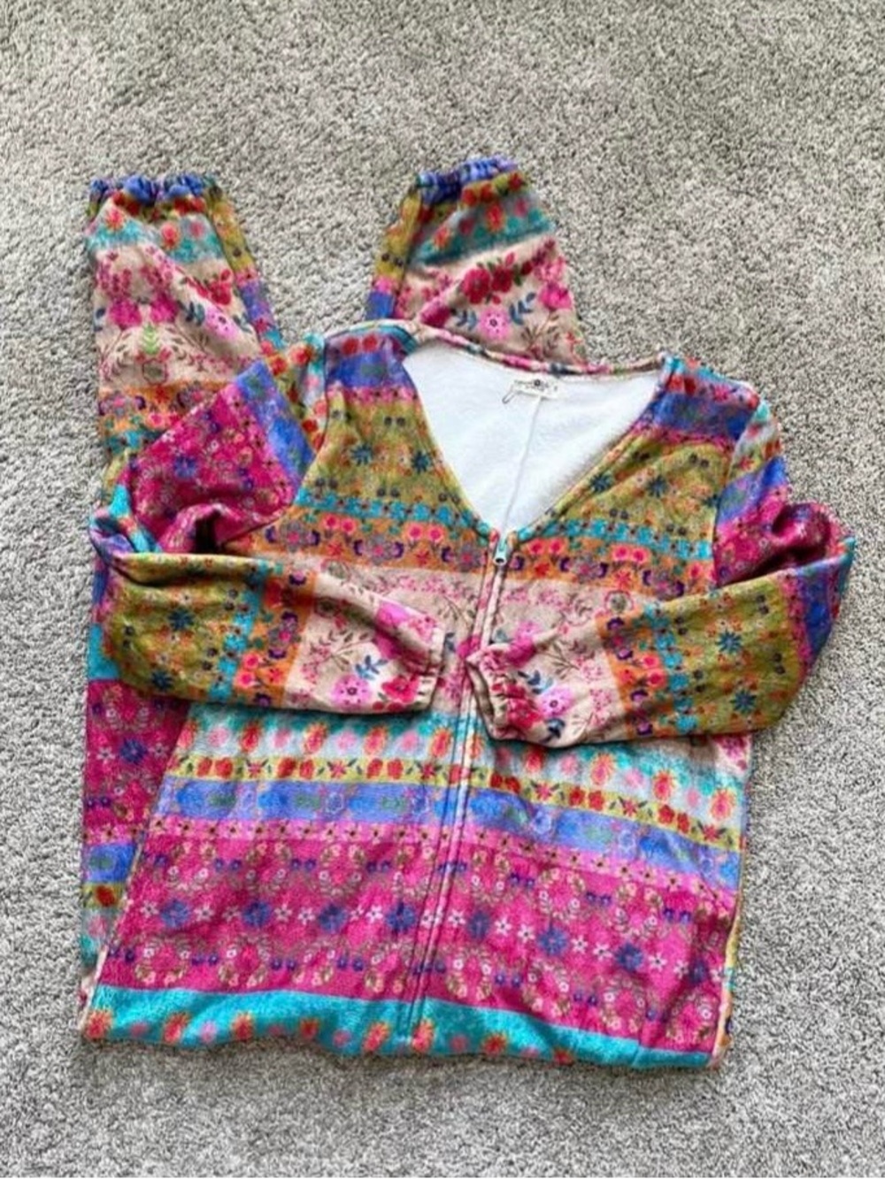 NATURAL LIFE Boho One Piece Zip Front Pajamas